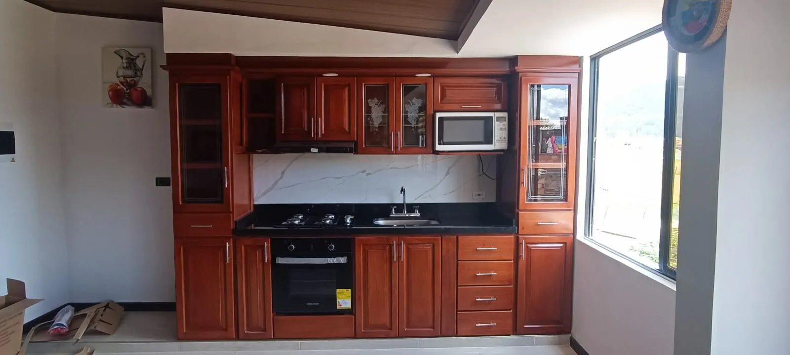 cocina en madera de cedro