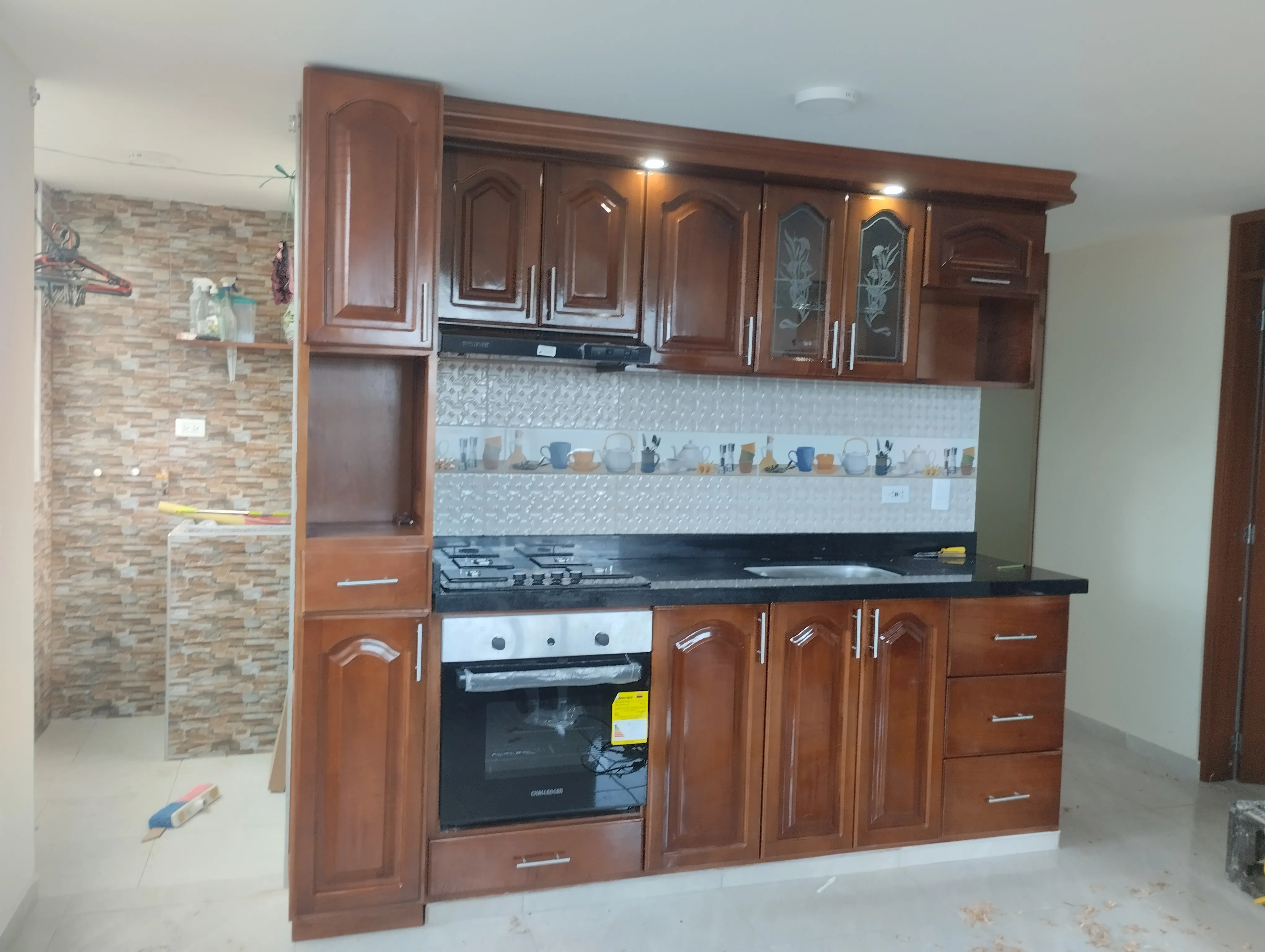 Cocina en madera de cedro