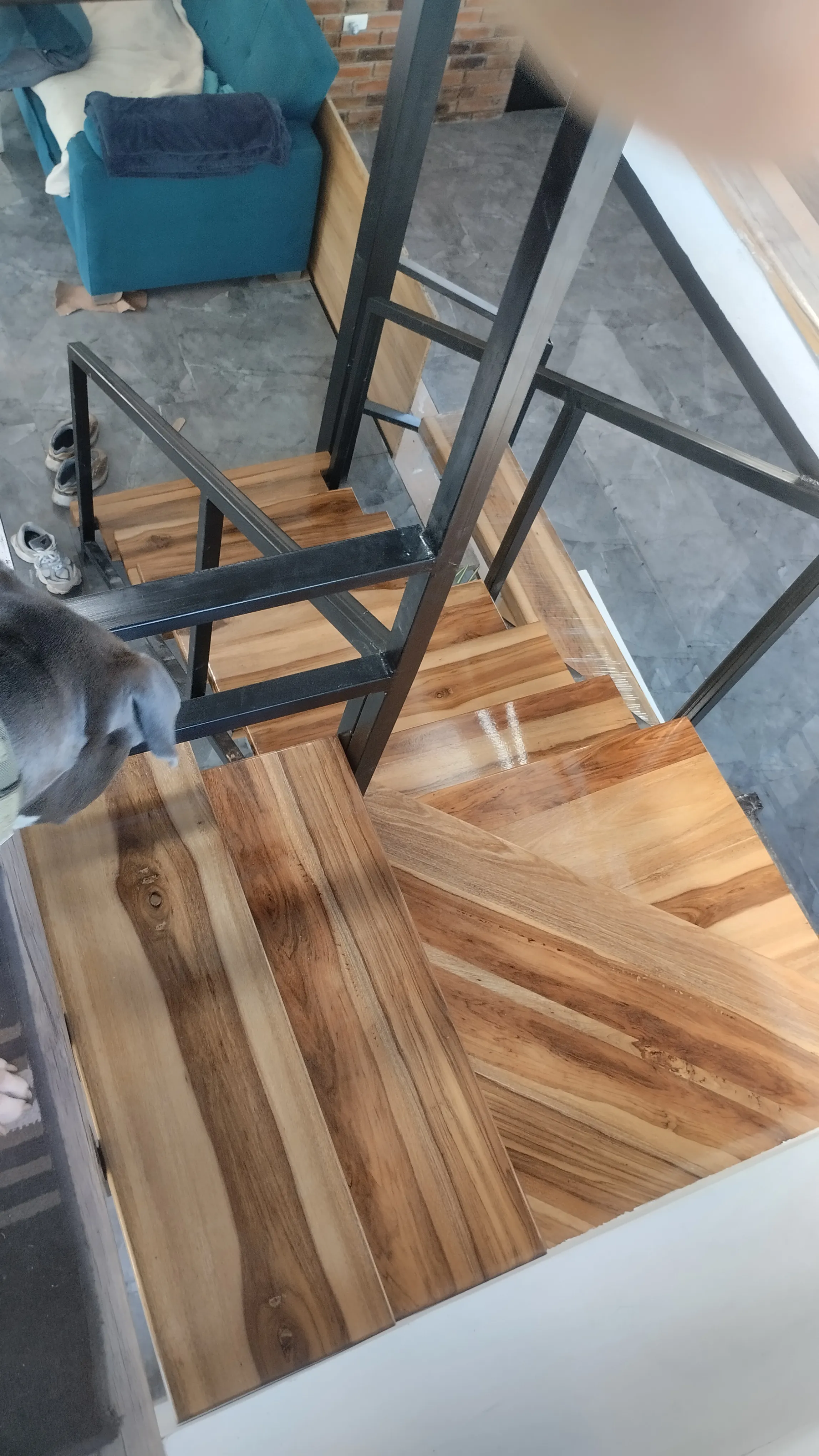 Pasos de escalera en madera