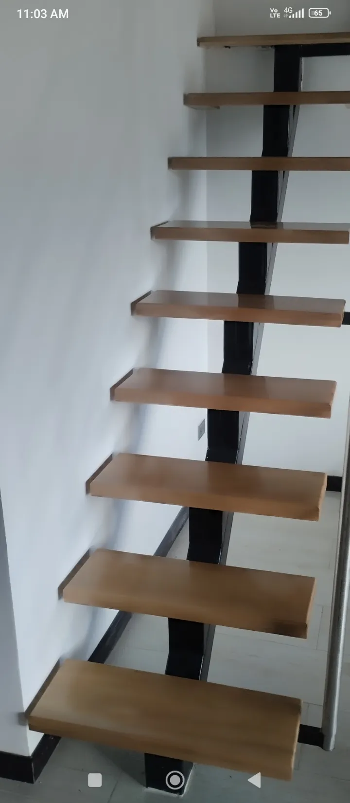 Pasos de escalera en madera